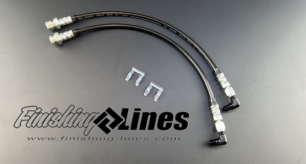 SN95 Mustang Front Caliper Hose Pair for Aftermarket Brakes Finishing
