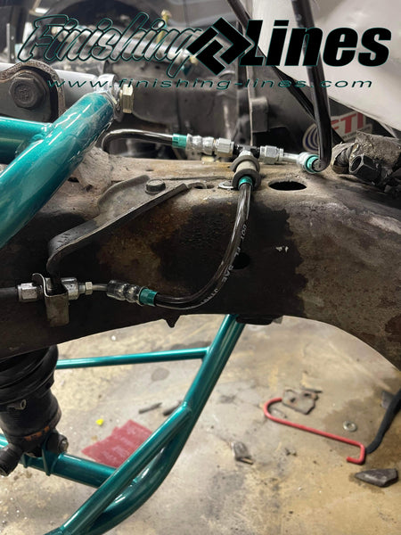 1ST GEN S10/SONOMA Brake Line Kit with Adjustable Proportioning Valve - Stock Master Cylinders with One 1/2"-20 Port & One 9/16"-18 Port - FOR REAR DISC BRAKE SETUPS