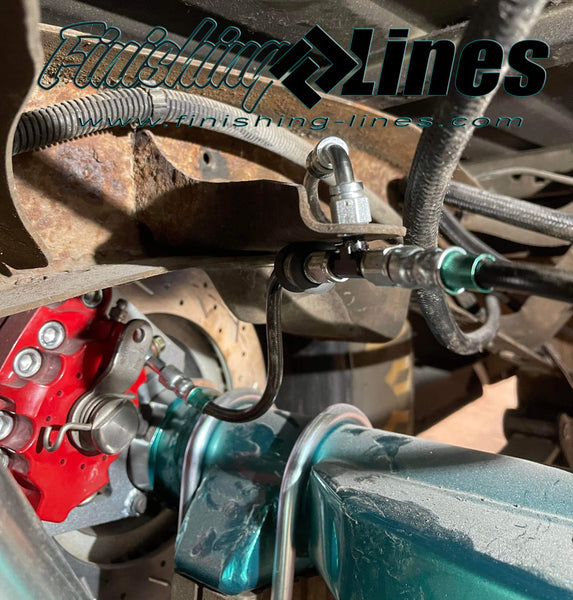 1ST GEN S10/SONOMA Brake Line Kit with Adjustable Proportioning Valve - Stock Master Cylinders with One 1/2"-20 Port & One 9/16"-18 Port - FOR REAR DISC BRAKE SETUPS