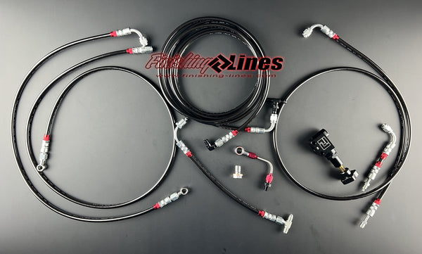 71-76 Impala/Caprice Brake Line Kit with Adjustable Proportioning Valve - For Rear Disc Brake Setups