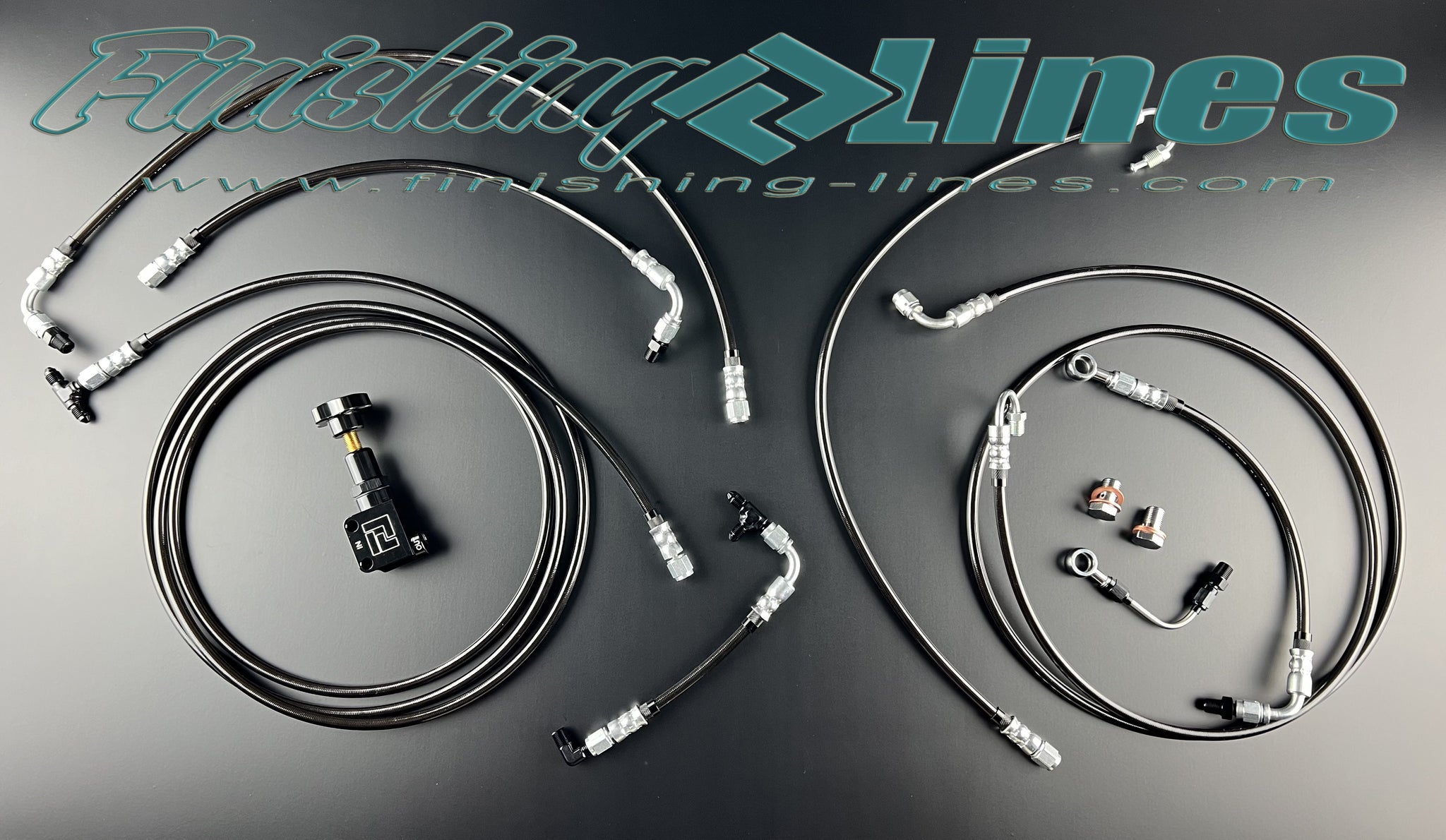 Fairmont Drag Race Setup Brake Line Kit with Adjustable Proportioning Valve and Line Lock Provision