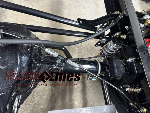 1988-1998 Chevy OBS Truck ABS Delete Brake Line Kit with Adjustable Proportioning Valve - Master Cylinders with Dual 1/2"-20 Ports - FOR REAR DISC BRAKE SETUPS