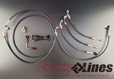 S550 Mustang Drag Race Setup Brake Line Kit- ABS Delete with Adjustable Proportioning Valve