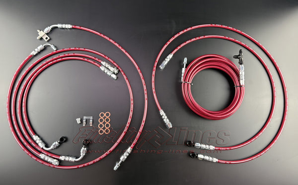 1973-1987 Chevy Square Body Truck Brake Line Kit for Wilwood 5 port Proportioning Valve - FOR DISC BRAKE SETUPS