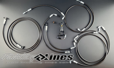 F-Body 4th Gen 98-02 ABS Delete Brake Line Kit with Line-Lock Provision - Stock Master Cylinders (One M11 Port & One M12 Port)