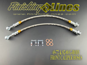 G-Body Front Caliper Hose Pair -  Extended Length