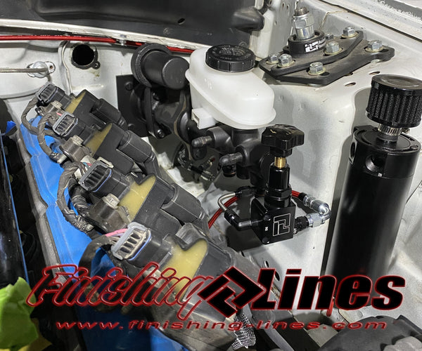 SN95 Mustang ABS Delete Brake Line Kit - One M10 Port & One M12 Port Master Cylinders